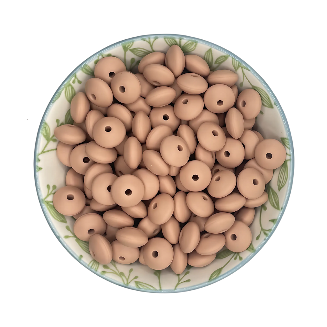Siliconen kralen tussenschijfjes Sandstone