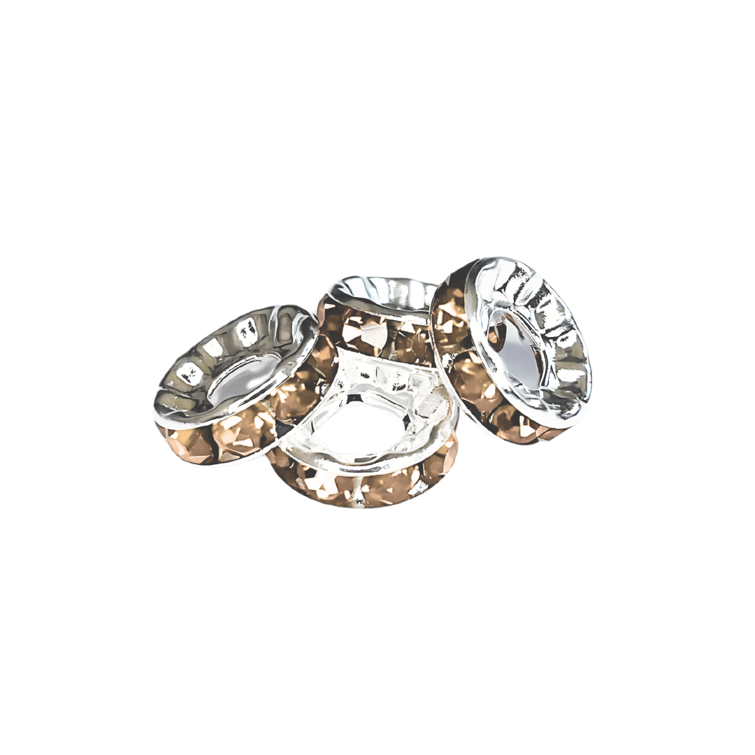 champagne tussenschijfjes strass