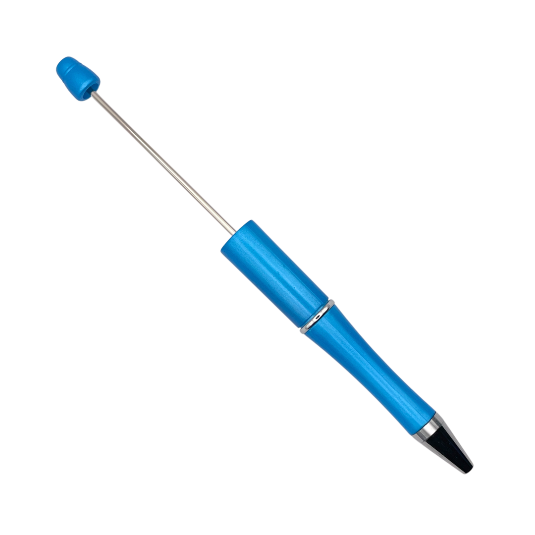 kralen pen blauw