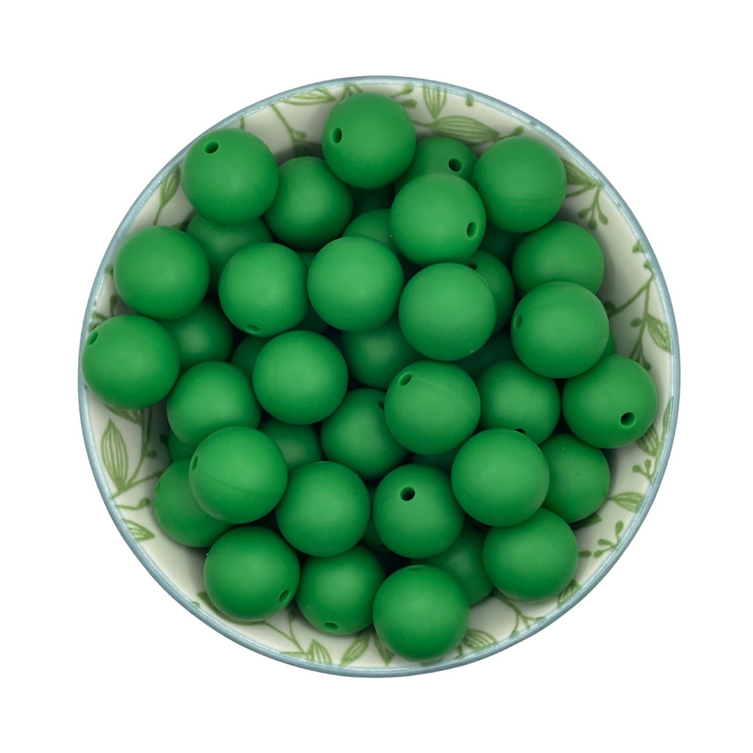 Siliconen kralen 15mm kerst groen