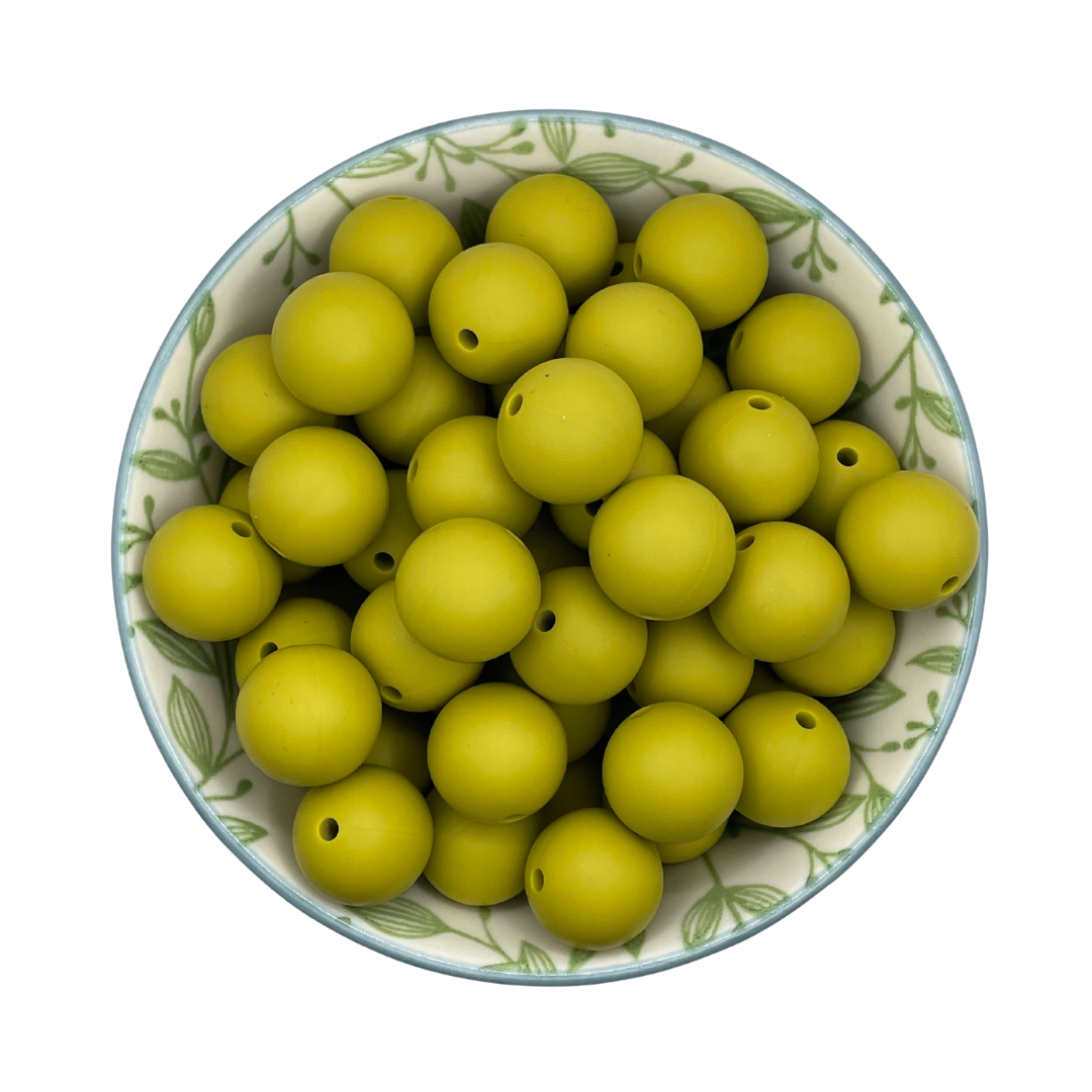 Siliconen kralen 15mm pistache