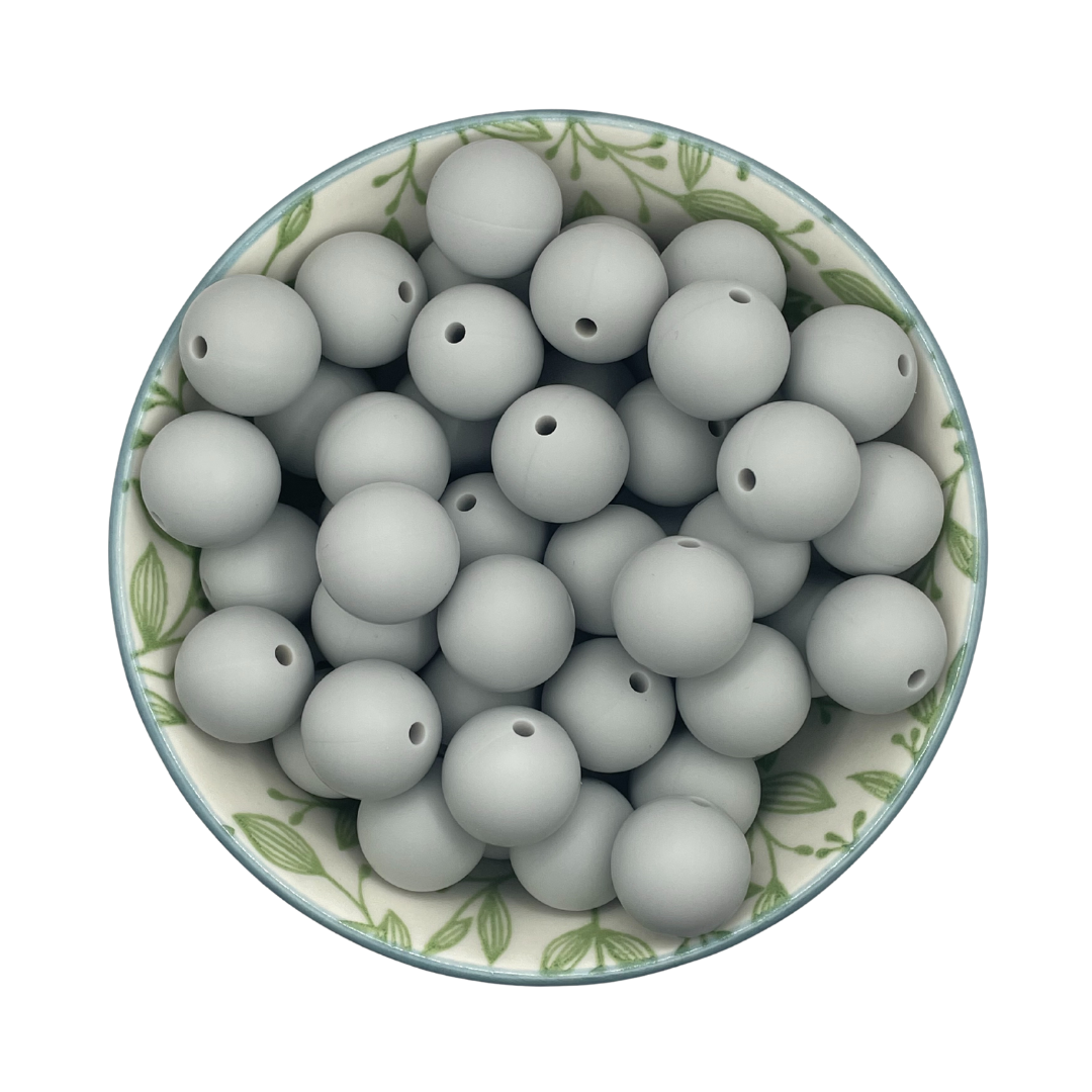 Siliconen kralen 15mm muis grijs