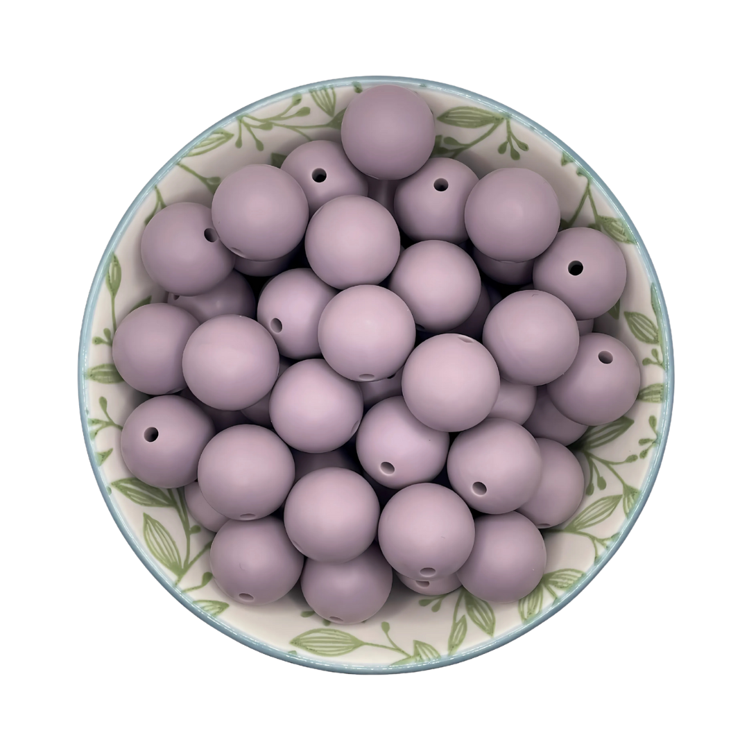 Siliconen kralen 15mm purple ash