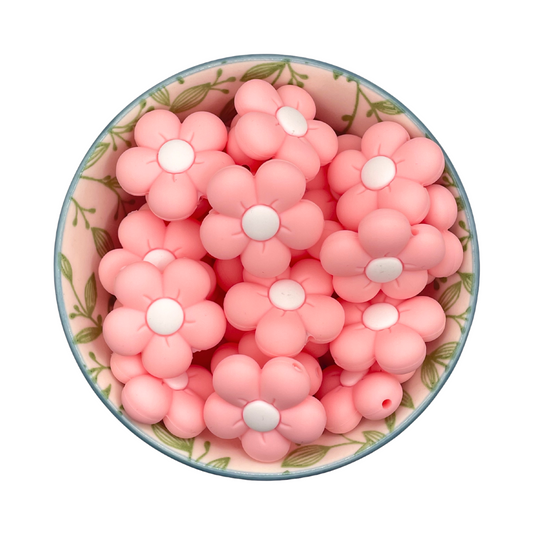 Figuurkralen Flower Roze 3D