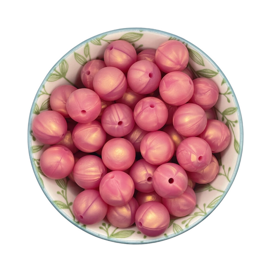 Siliconen Kralen Dark Pink Pearl
