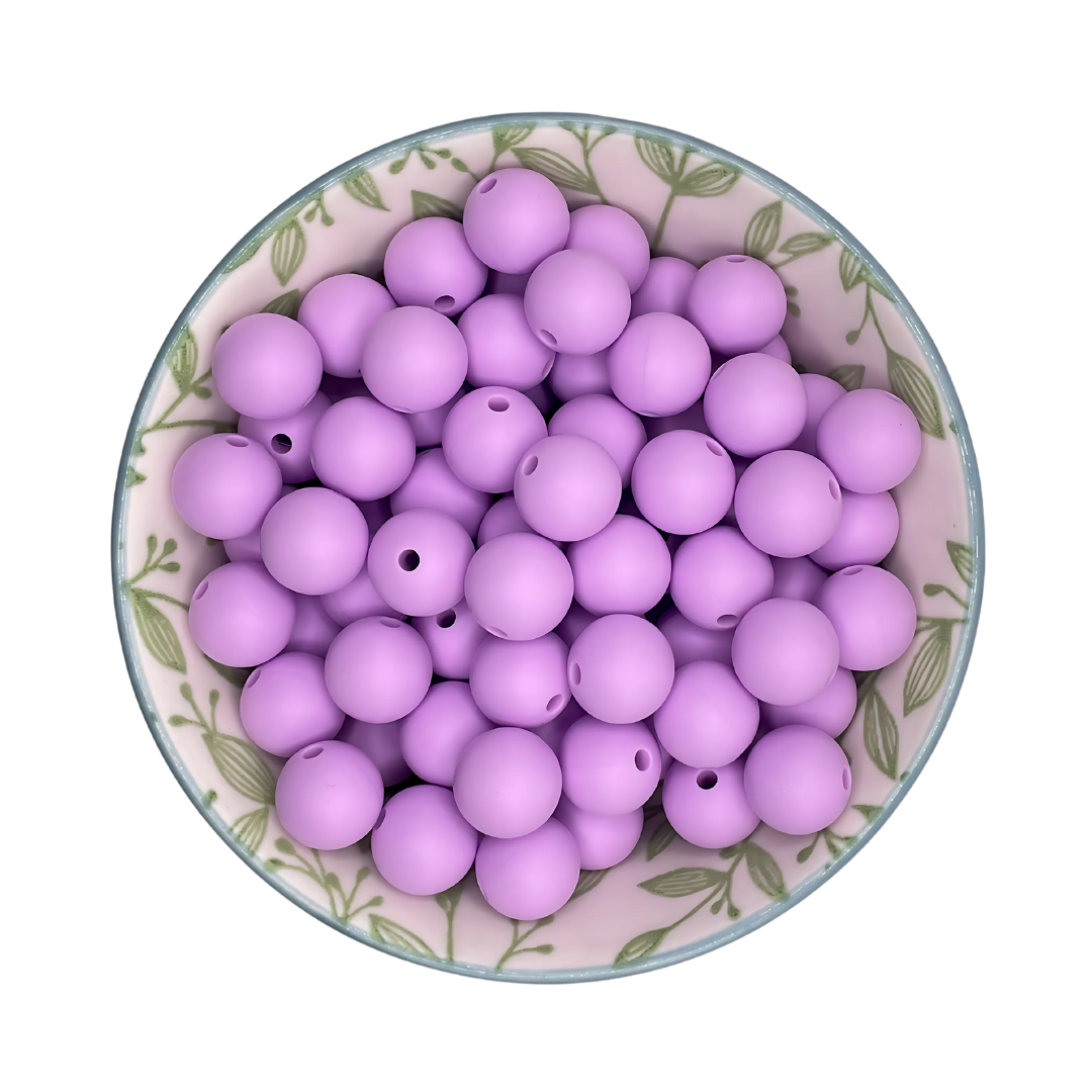 Siliconen kralen 12mm kleur lila