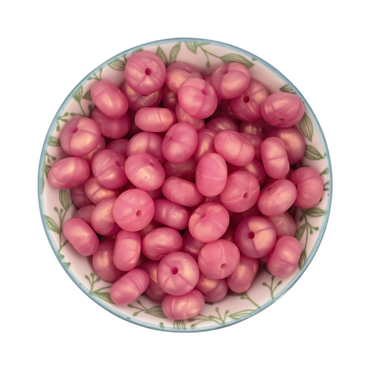 Siliconen Kralen Dark Pink Pearl