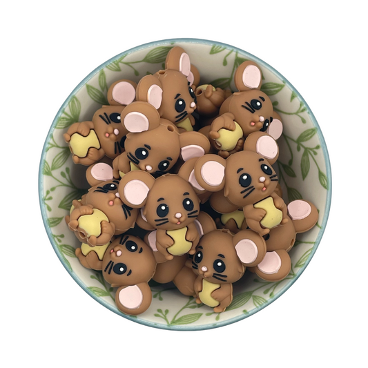 Figuurkralen Muis Bruin 3D