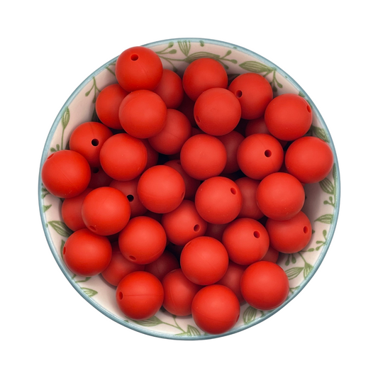 Siliconen Kralen Diep Rood