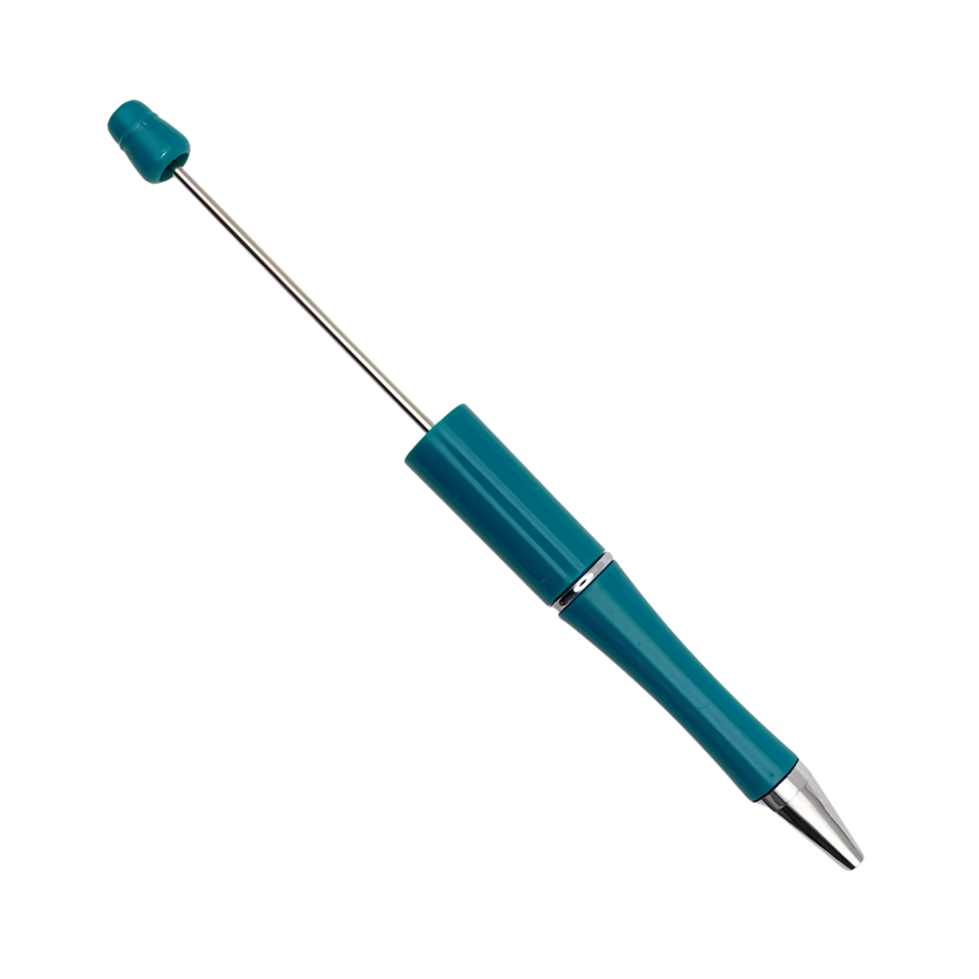 Pen om te versieren met kralen azure blauw/groen