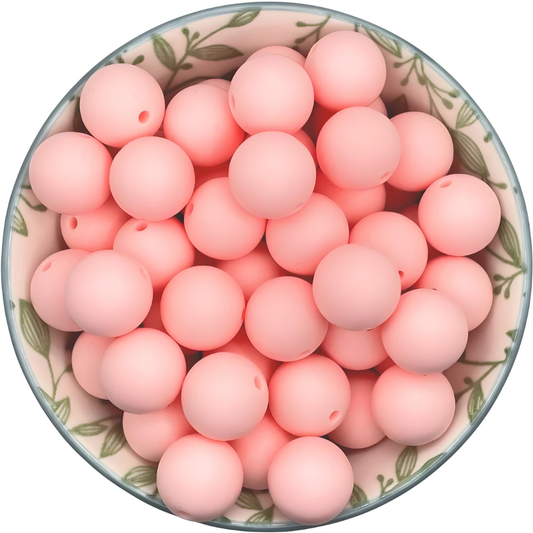 Siliconen kralen 15mm baby roze