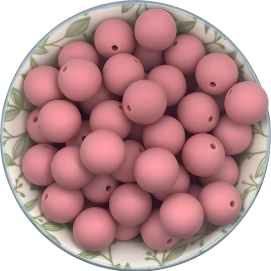 Siliconen kralen 15mm Blush roze