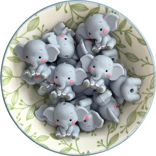 Siliconen figuurkralen olifant