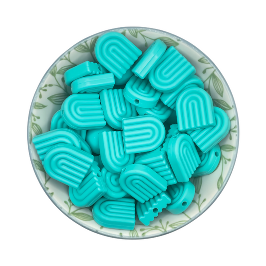 Figuurkralen Regenboog Turquoise