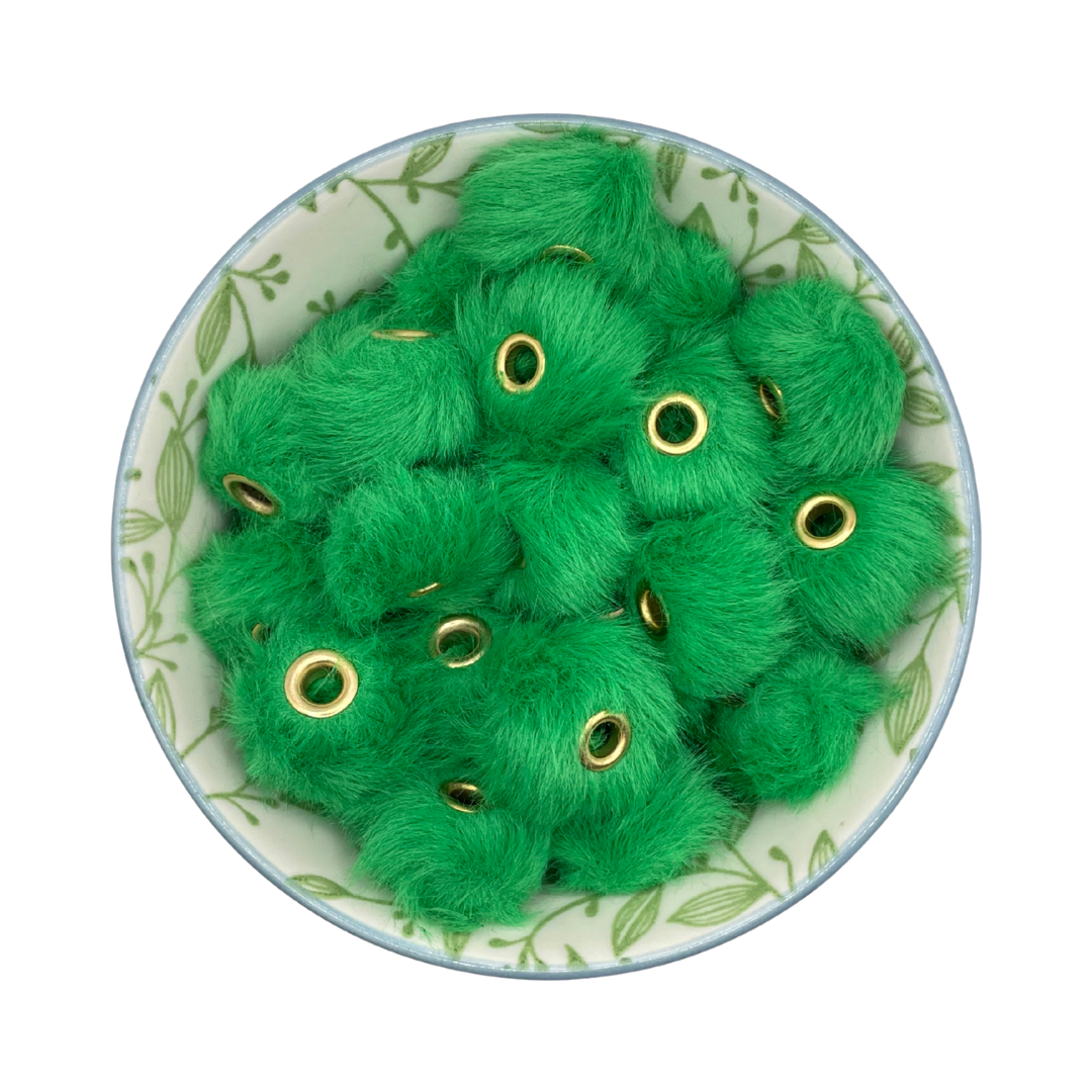 Fluffy kralen diep groen