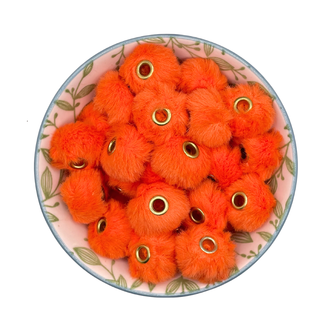 Fluffy kralen oranje