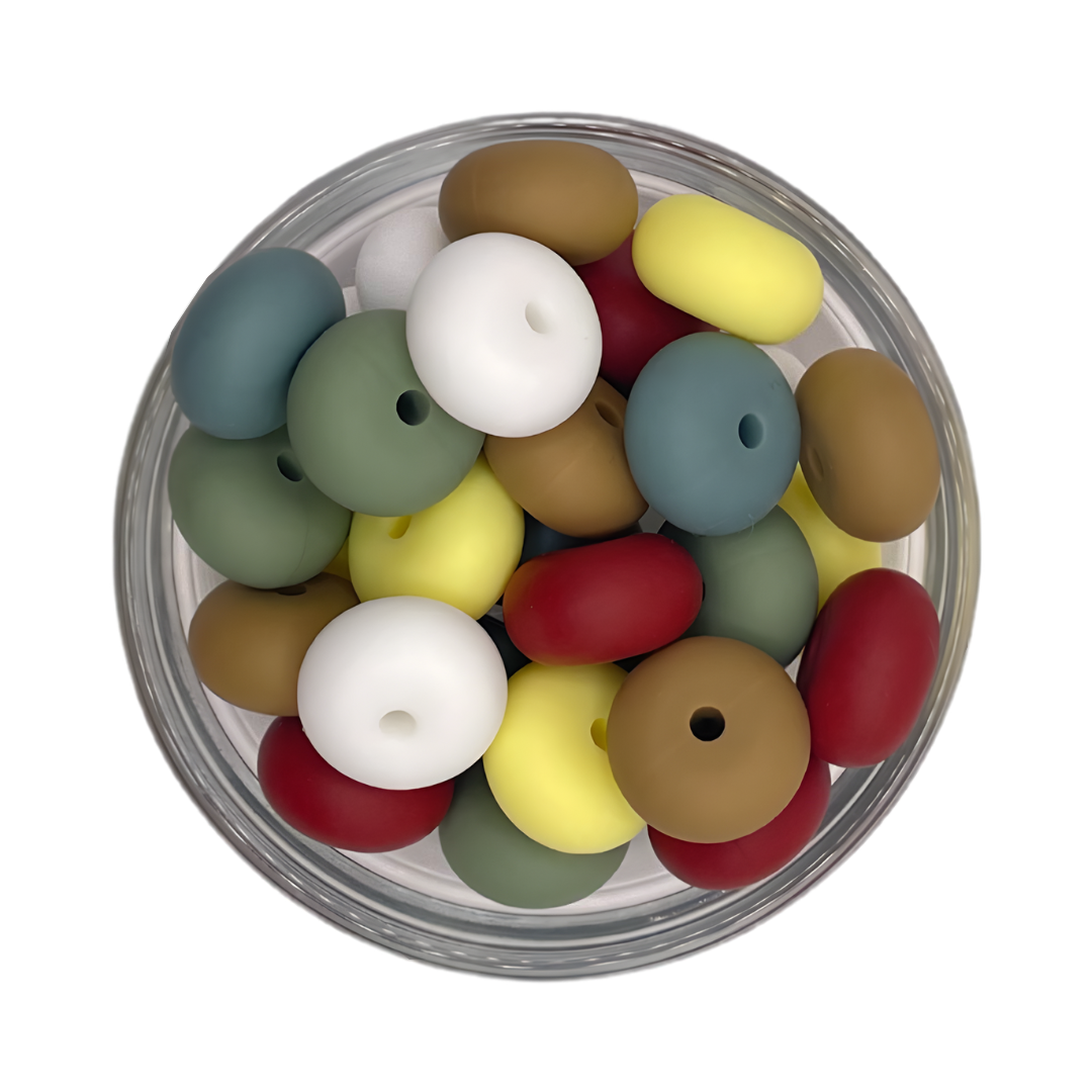 Siliconen kralenmix abacus jungle