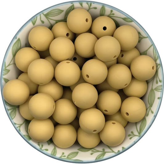 Siliconen kralen 15mm karamel