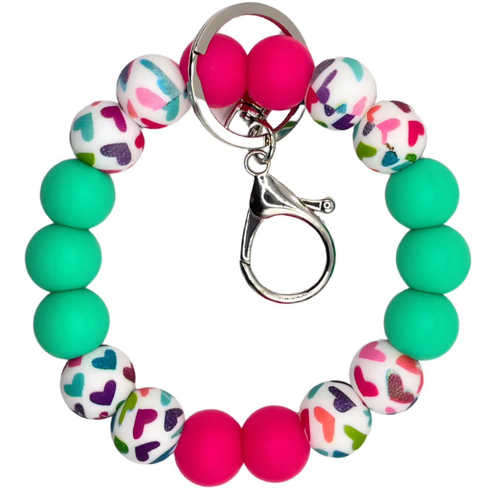 inspiratie keychain wristlet siliconen kralen sleutelhanger