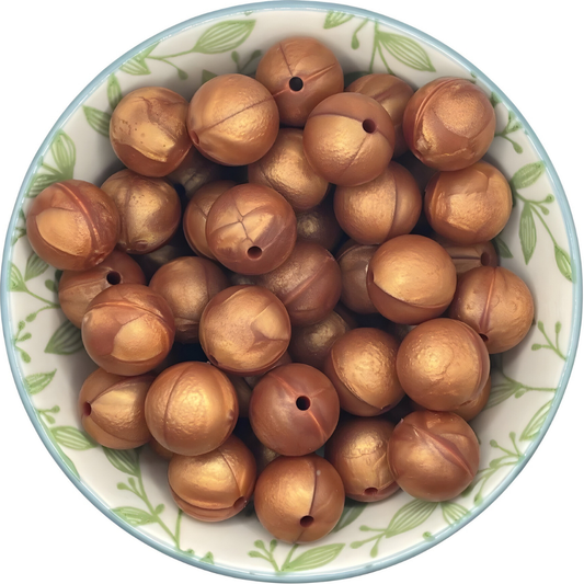 Siliconen kralen 15mm koper