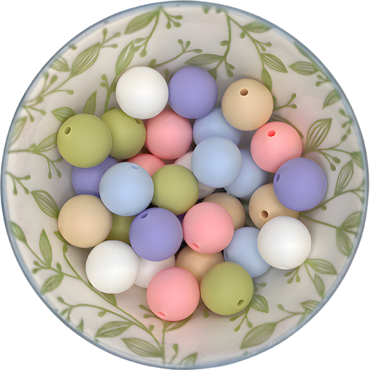 Kralenmix Joy siliconen kralen – 30 stuks (6 kleuren)