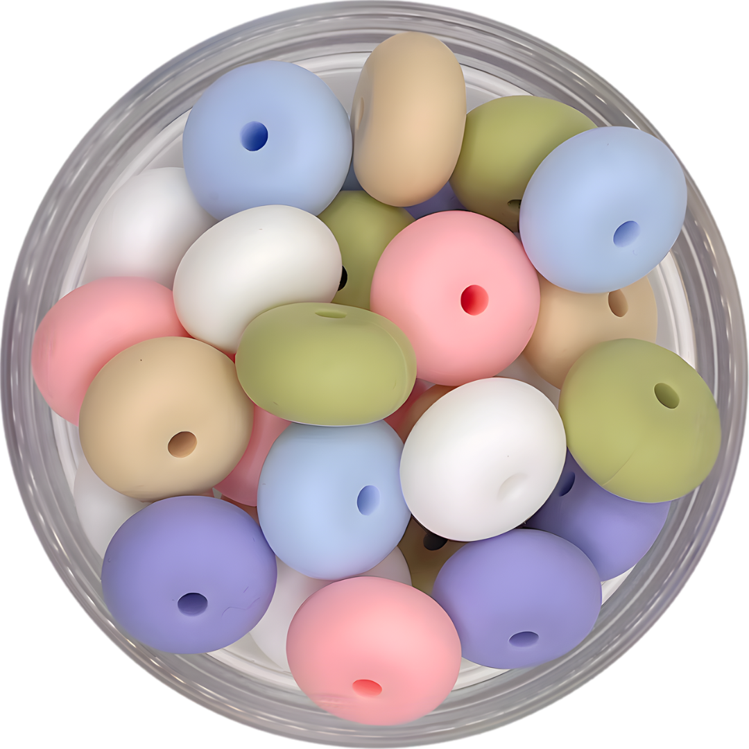 Kralenmix Joy siliconen kralen – 30 stuks (6 kleuren)