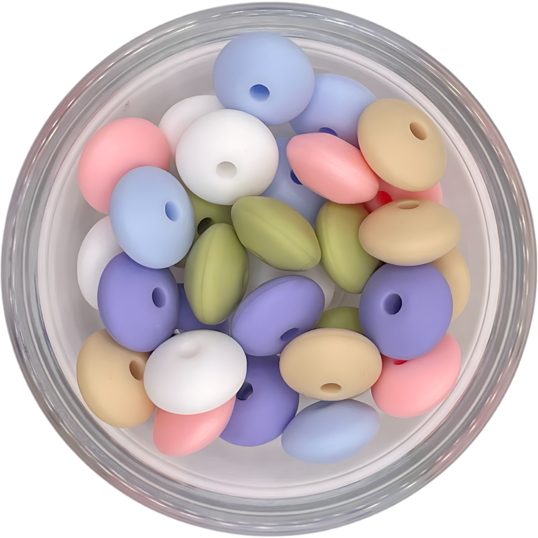 Kralenmix Joy siliconen kralen – 30 stuks (6 kleuren)