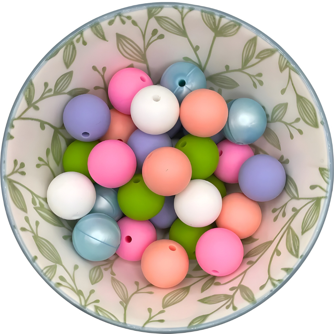 siliconen Kralenmix 15mm mermaid