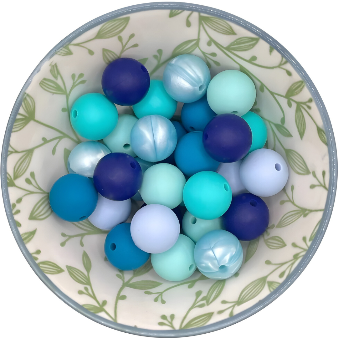 siliconen Kralenmix 15mm space