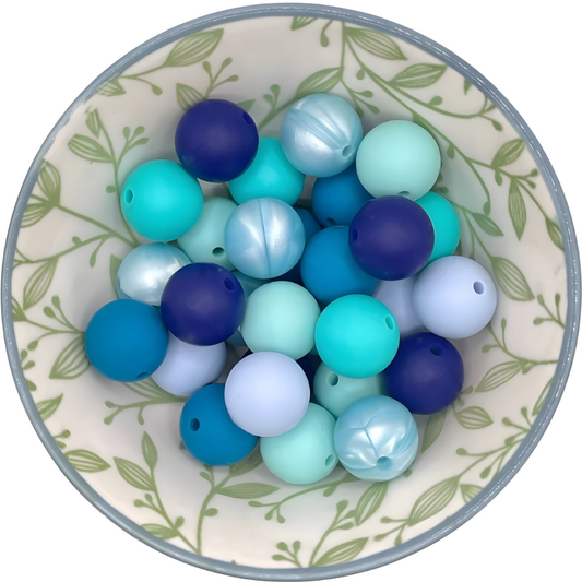 siliconen Kralenmix 15mm space