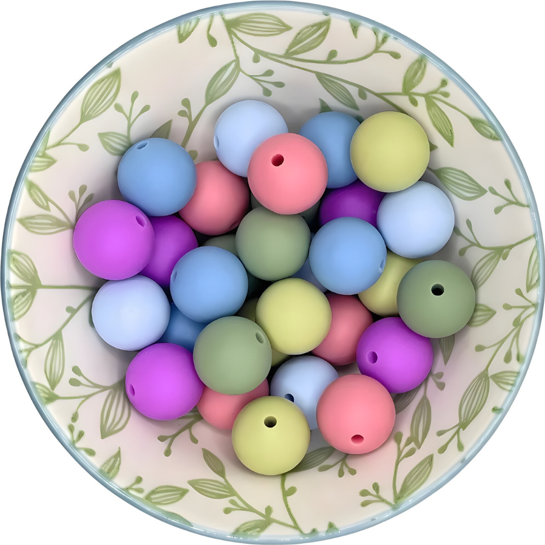 siliconen Kralenmix 15mm sterre