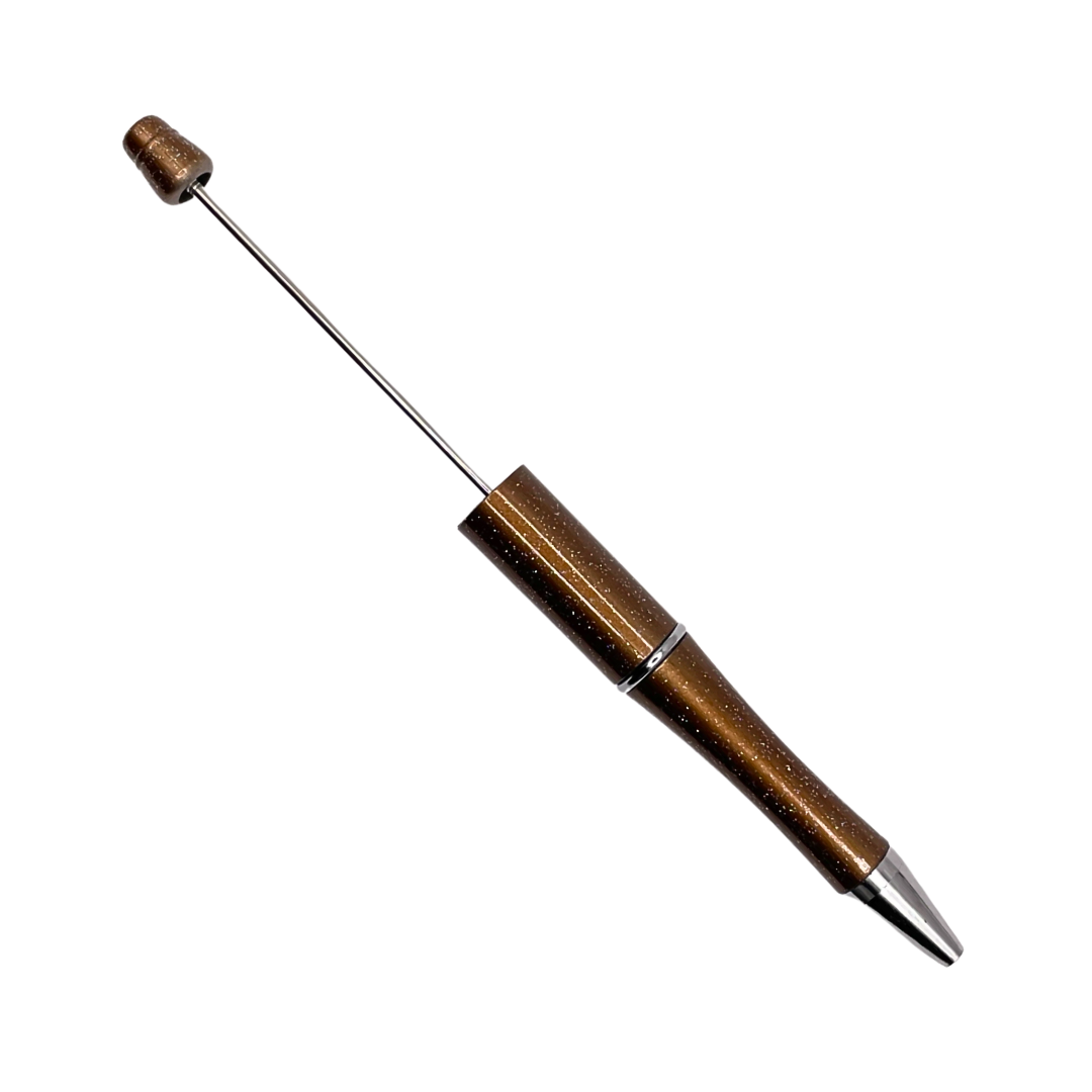 Pen om te versieren met kralen koffie bruin sparkle 