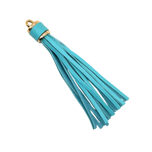 Kunstleren Kwastje Turquoise