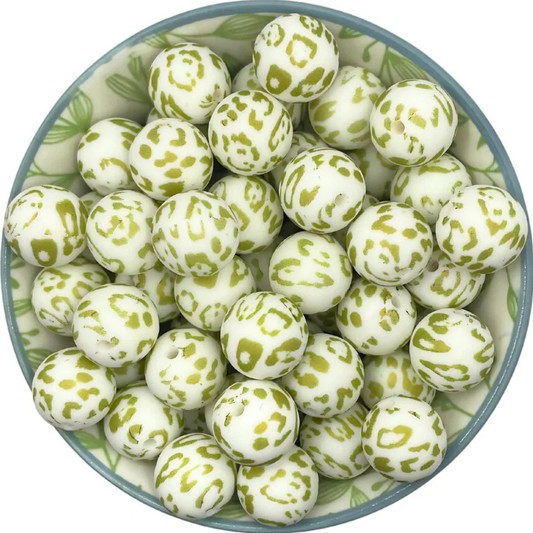 Siliconen printkralen luipaard goud