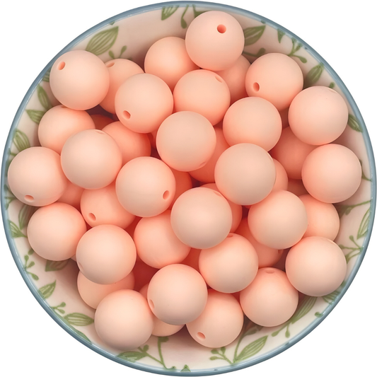 Siliconen kralen 15mm licht roze