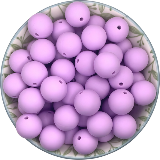 Siliconen kralen 15mm lila