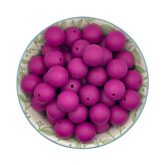 Siliconen Kralen Magenta