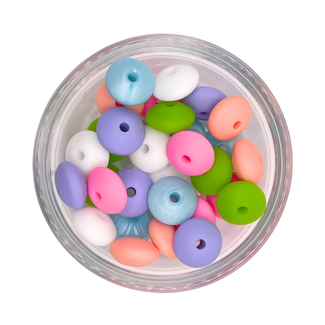 Siliconen kralenmix tussenschijfjes mermaid