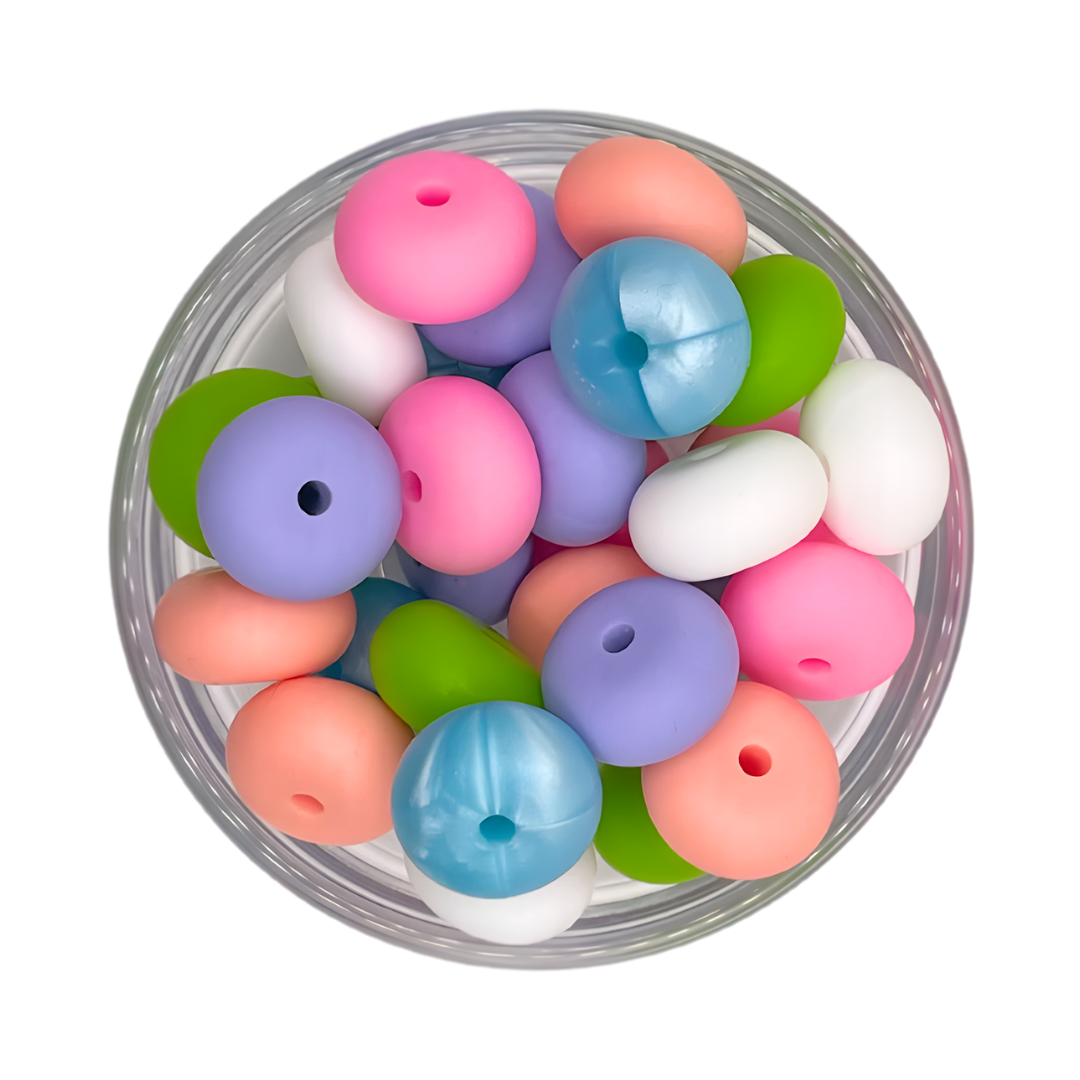 Siliconen kralenmix abacus mermaid