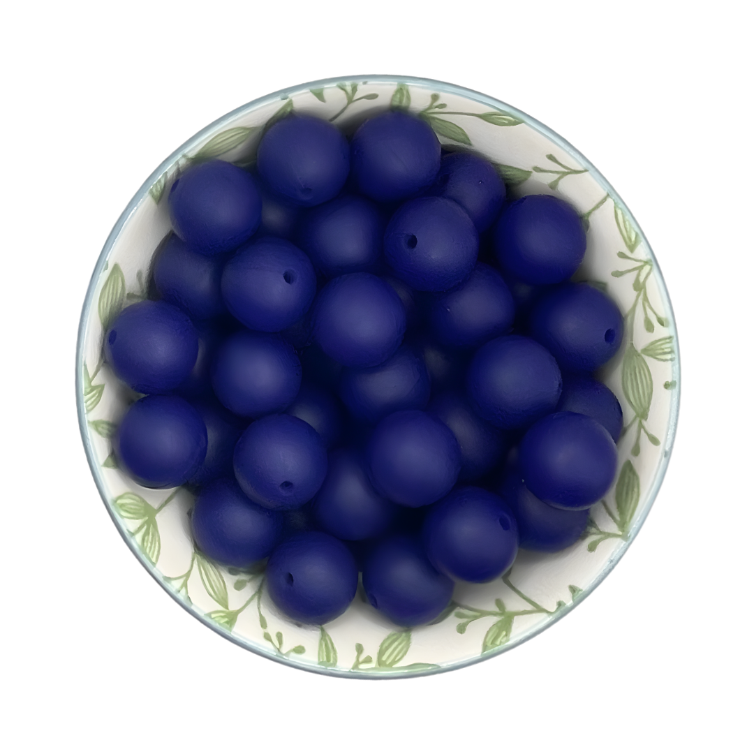 Siliconen printkralen 15mm midnight blue