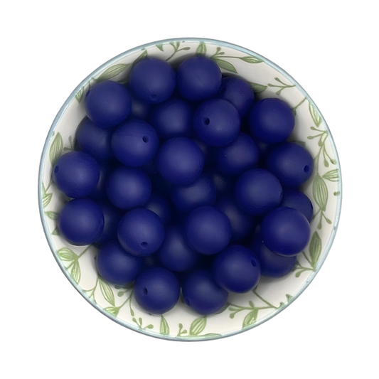 Siliconen printkralen 15mm midnight blue