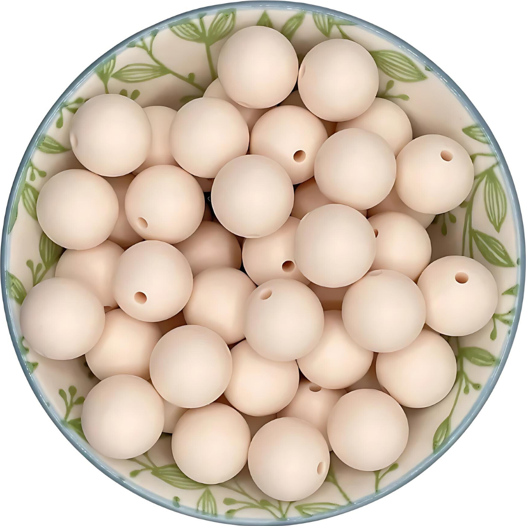 Siliconen kralen 15mm off white