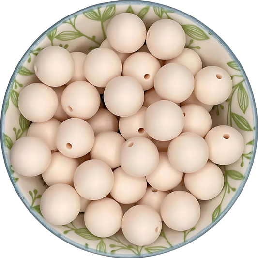 Siliconen kralen 15mm off white