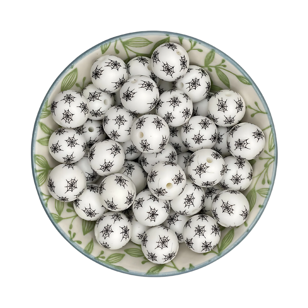 Siliconen printkralen 15mm spinnenweb