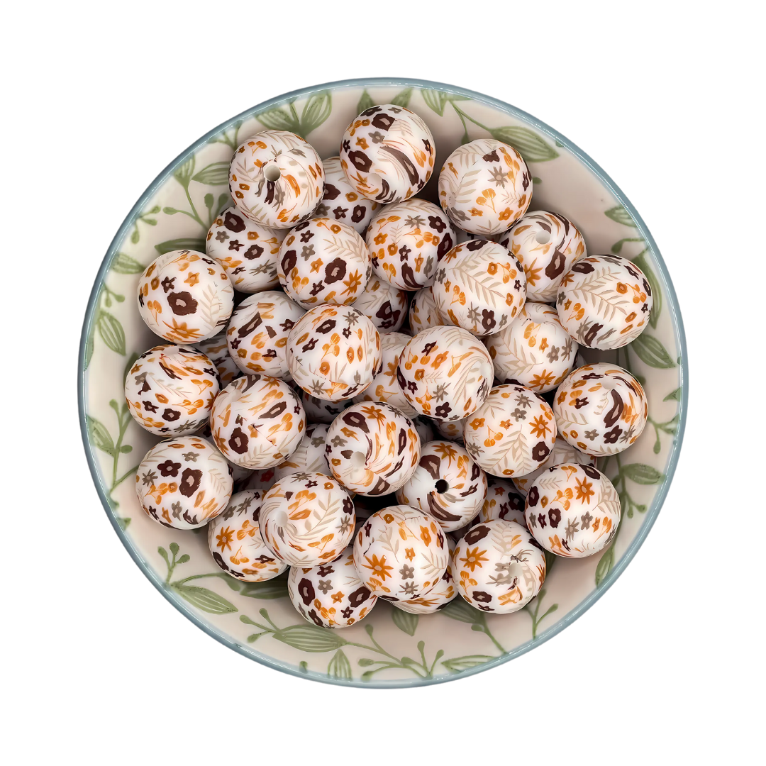 siliconen printkralen 15mm Autumn