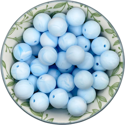 Printkralen Marble Light Blue