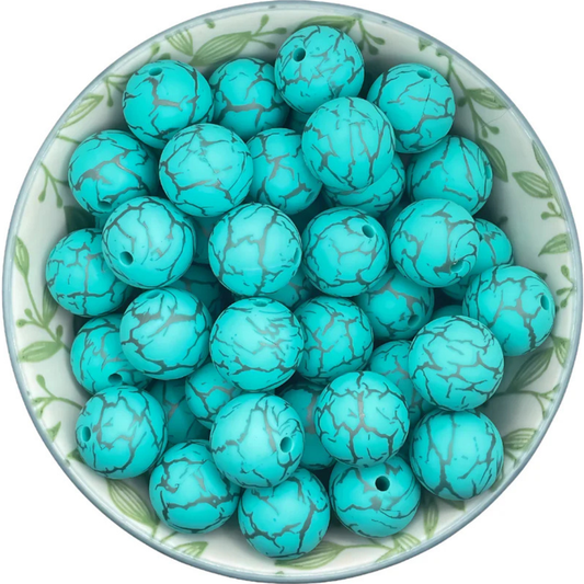 Printkralen Stone Turquoise