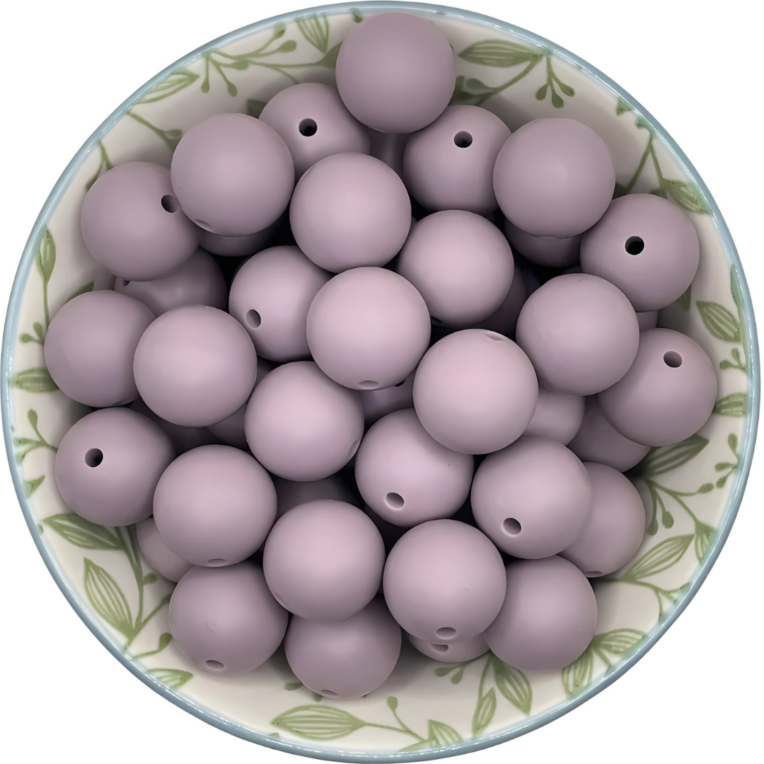 Siliconen kralen 15mm purple ash 