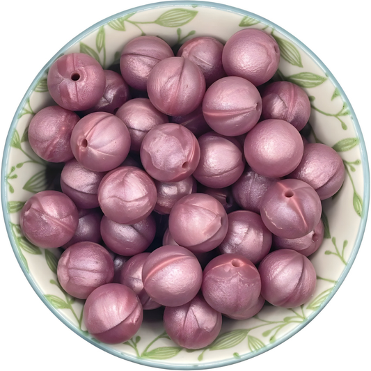 Siliconen kralen 15mm purple pearl