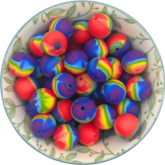 Siliconen printkralen rainbow